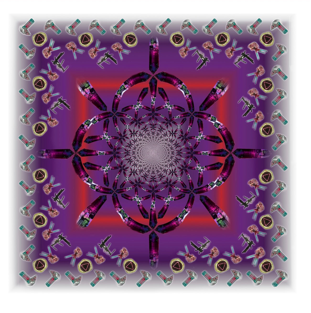 Raspberry & Deep Purp Xxl Bandana